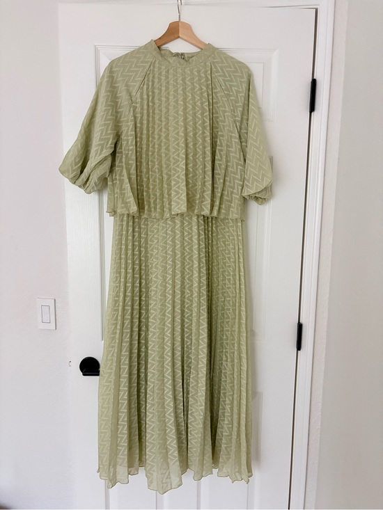 ASOS Dresses & Skirts - ASOS - Size 14 Sage Green Pleated Midi Dress
